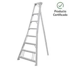 BAUKER - Escalera de Cosecha De tijera Aluminio 240 cm 7 Peldaños