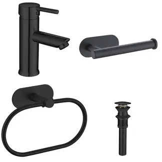 SENSI DACQUA - Combo Grifería Accesorios Milán Negro