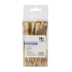 JUST HOME COLLECTION - Set 24 Tenedores Plástico Dorado