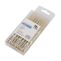 JUST HOME COLLECTION - Set 24 Pinchos pp 10,7cm Dorado