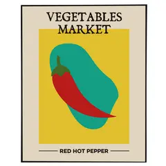 JUST HOME COLLECTION - Cuadro Veggie Aji 40x50 cm