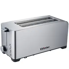 WURDEN - Tostador 4 Rebanadas Plateado WBT-BACKER4