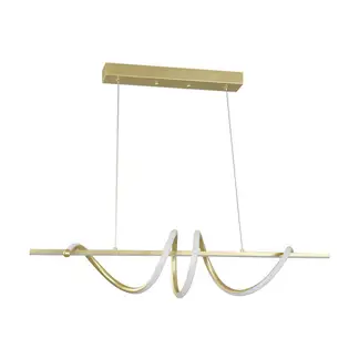 JUST HOME COLLECTION - Lámpara Colgante Led Dinant Plástico Amarillo/Dorado