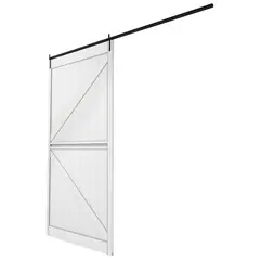 HOGGAN - Puerta Granero PVC 100x215 blanca
