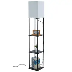 JUST HOME COLLECTION - Lámpara de Pie Torva Repisas Blanco 26x157.5 cm