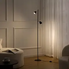 JUST HOME COLLECTION - Lampara de Pie Trier Negro 21x154 cm