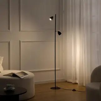 JUST HOME COLLECTION - Lampara de Pie Trier Negro 21x154 cm