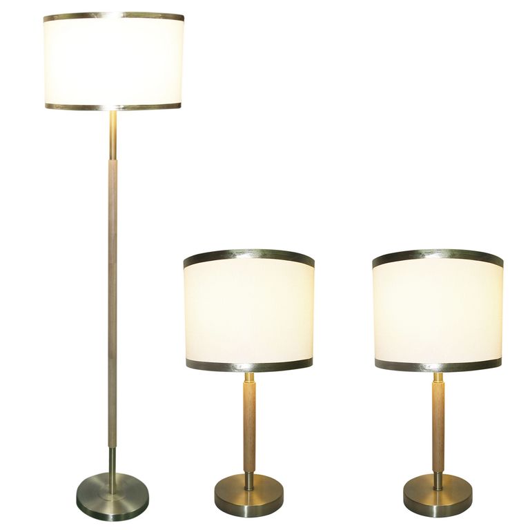 Set Lámpara de Pie + 2 Lámparas de Mesa