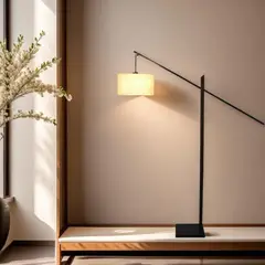 JUST HOME COLLECTION - Lampara de Pie Otter Café/Marrón 35x180 cm