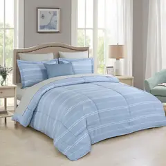 JUST HOME COLLECTION - Combo Plumón+Sabana Line Gris
