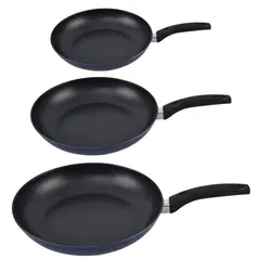 JUST HOME COLLECTION - Set 3 Sartenes 18/22/28 cm Aluminio Negro