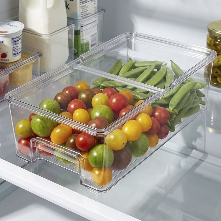 Caja organizadora nevera con tapa 36x20,5x11 cm