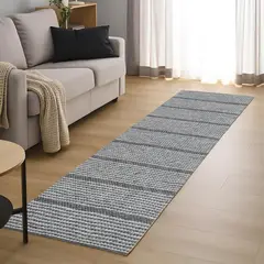 JUST HOME COLLECTION - Alfombra Pasillo Odessa 60x200 Crudo Lineas Grises