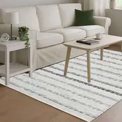 JUST HOME COLLECTION - Alfombra Living Odessa 120x170 Crudo Lineas Grises