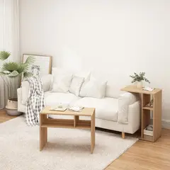 JUST HOME COLLECTION - Mesa Lateral Multifunción Milan Roble 30x63x48 cm