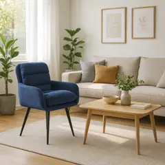 JUST HOME COLLECTION - Poltrona 1 cuerpo Vancouver 63x90.5x62.5 cm Azul