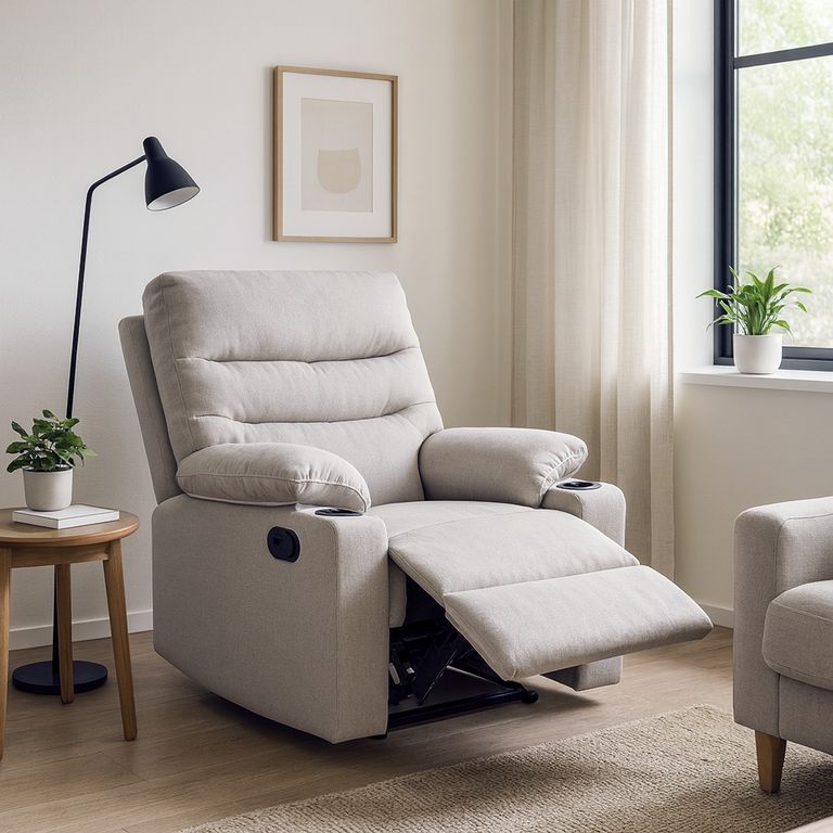 Sillón reclinable 1 cuerpo Seoul 88x102x97 cm Gris