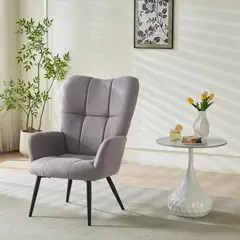 JUST HOME COLLECTION - Poltrona Tornoto 64x96x75 cm Gris