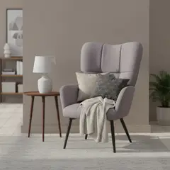 JUST HOME COLLECTION - Poltrona Tornoto 64x96x75 cm Gris