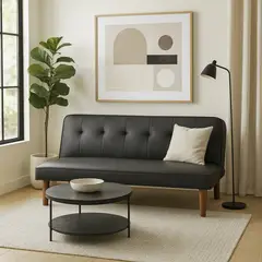 JUST HOME COLLECTION - Futón Finley Negro 165.5x75x69 cm
