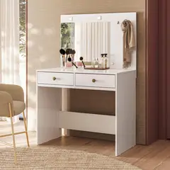 CASA BONITA - Tocador 2 Cajón(es) Ideal 90x137x52 cm Blanco