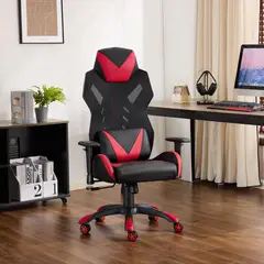 JUST HOME COLLECTION - Silla Escritorio Gamer Arturo Negro, Rojo