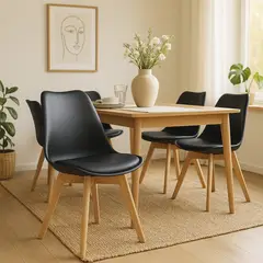 JUST HOME COLLECTION - Silla A341BK Negro 80x47x50 cm