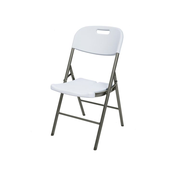 Silla plegable para Terraza Plástico Blanco 87x53x46 cm