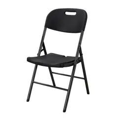 JUST HOME COLLECTION - Silla Plegable para Terraza Negro 87x46x53 cm