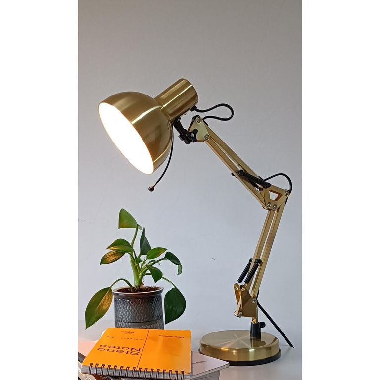 Lámpara Escritorio Modern Dorado 16x37 cm Metal