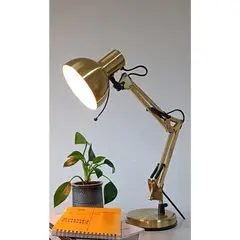 JUST HOME COLLECTION - Lámpara Escritorio Modern Dorado 16x37 cm Metal