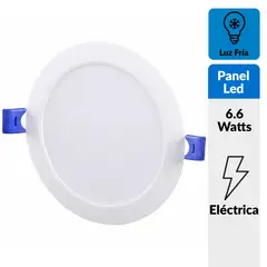 DAIRU - Panel Led Empotrado Circular Blanco 6W Luz Fría