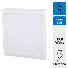 DAIRU - Panel Led Sobrepuesto Cuadrado Blanco 18W Luz Fría
