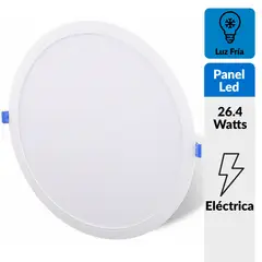 DAIRU - Panel Led Empotrado Circular Blanco 24W Luz Fría
