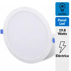 DAIRU - Panel Led Empotrado Circular Blanco 18W Luz Fría
