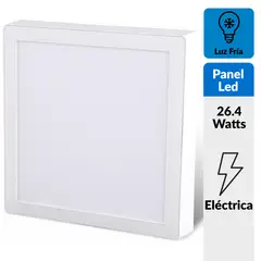 DAIRU - Panel Led Sobrepuesto Cuadrado Blanco 24W Luz Fría