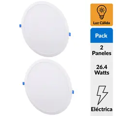 DAIRU - Set 2 paneles led empotrado Plástico Blanco