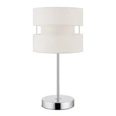 JUST HOME COLLECTION - Lámpara Mesa New Tela Blanco 18x35 cm