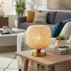 JUST HOME COLLECTION - Lámpara mesa BEN Amarillo 20x22 cm