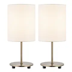 CASA BONITA - Pack 2 lámparas mesa New Niza Blanco 14x32.5 cm