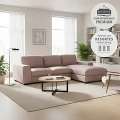 JUST HOME COLLECTION - Seccional 4 cuerpos Nube 293x89x178 cm Taupe