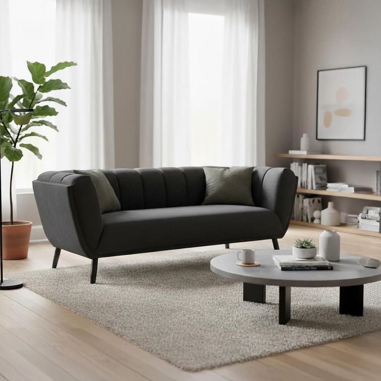 Sofá 3 cuerpos Murano 196x79x88 cm Gris