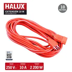 HALUX - Extensión 1 Toma(s) 10 m Naranja