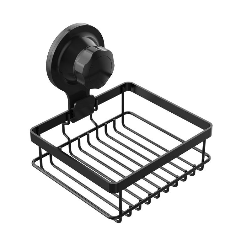 Organizador ducha succión negro