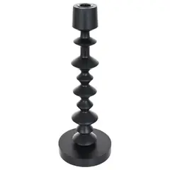 JUST HOME COLLECTION - Candelabro madera negro 33 cm bw
