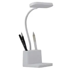 JUST HOME COLLECTION - Lámpara Escritorio Led Usb Blanco 14x30 cm