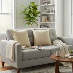 JUST HOME COLLECTION - Set 2 Cojínes Beige 45x45 cm