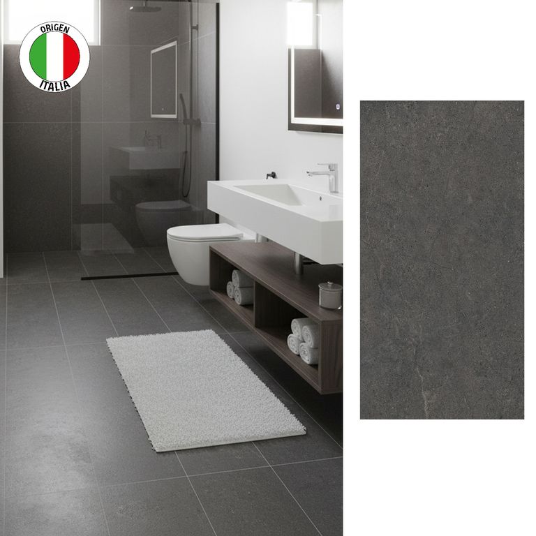 Porcelanato 60x120 cm Lime Nero Negro 1.44 m2
