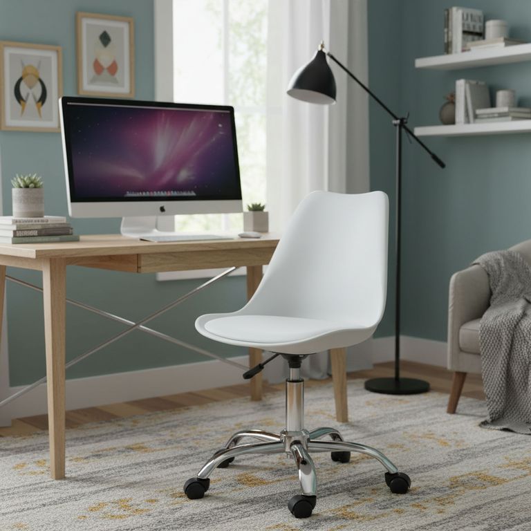 Silla Escritorio Zurich Blanco 47,5x91,5x58 cm