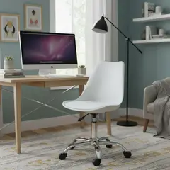 JUST HOME COLLECTION - Silla Escritorio Zurich Blanco 47,5x91,5x58 cm